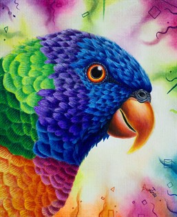 Lorichetto arcobaleno psichico